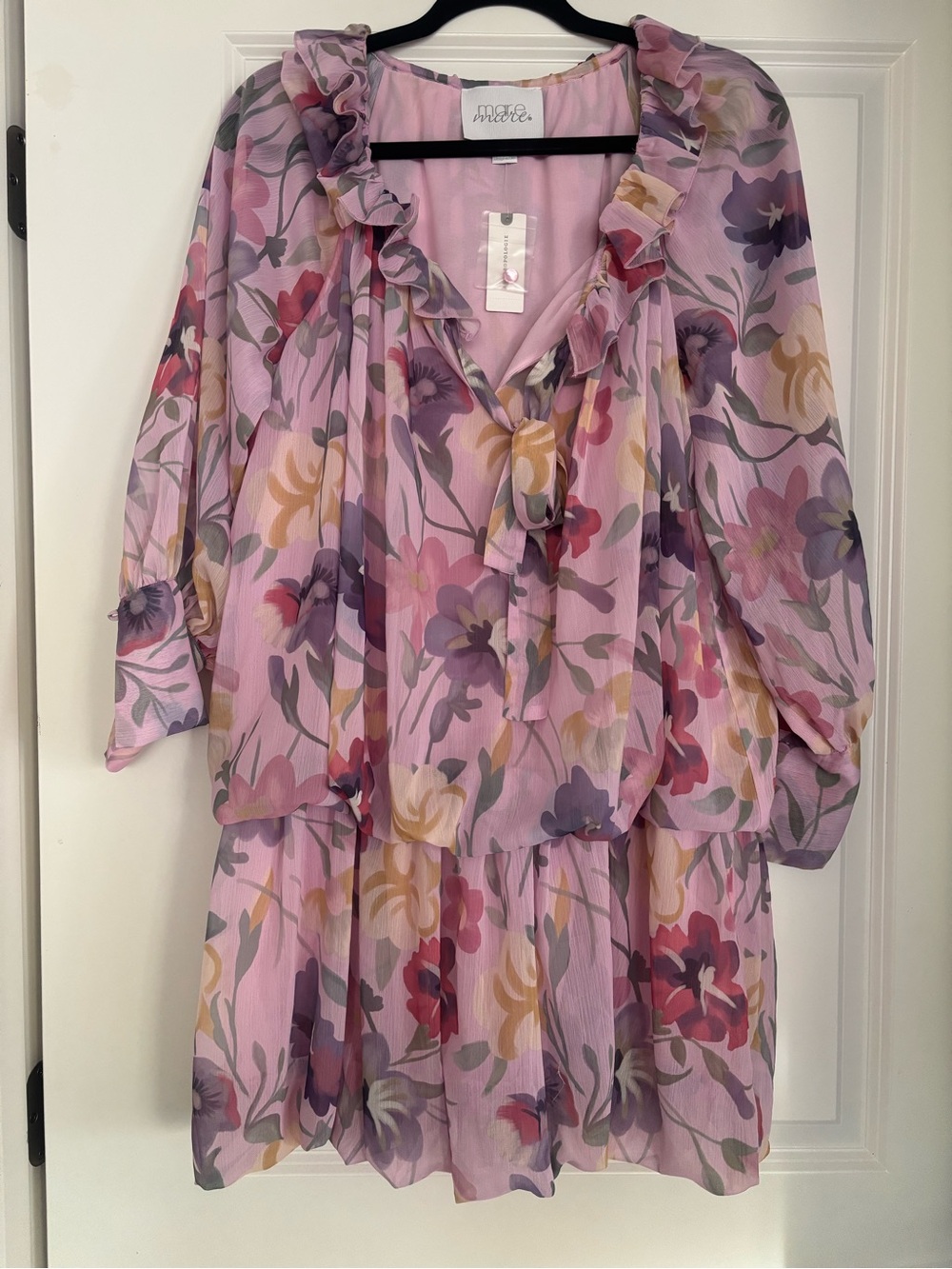 Mare Mare Long-Sleeve  floral Mini Dress - Picture 4 of 7